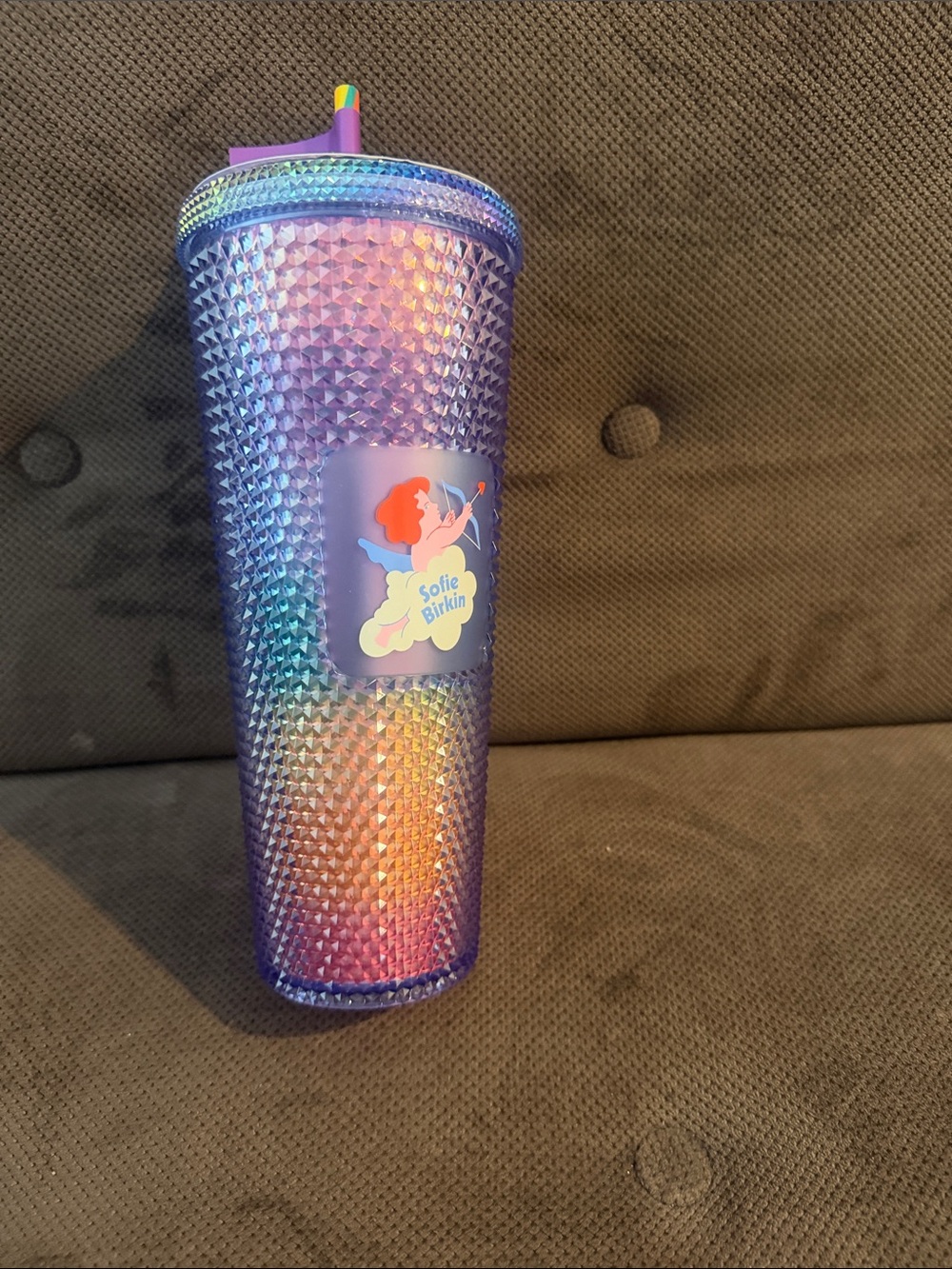 Starbucks Tumbler x Sofie Birkin Limited Pride Rainbow Cupid Cold Cup 24oz NEW